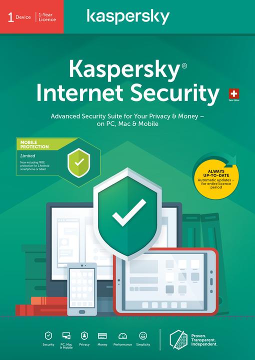 Actual product image Kaspersky Internet Security (1 User, 12 months)