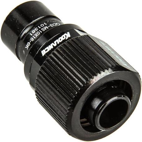 Actual product image Koolance QD3 quick connect straight male to 16/10mm - no-spill