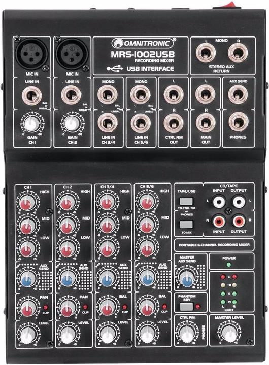 Image du produit Omnitronic MRS-1002USB (Studio et mixeur live)