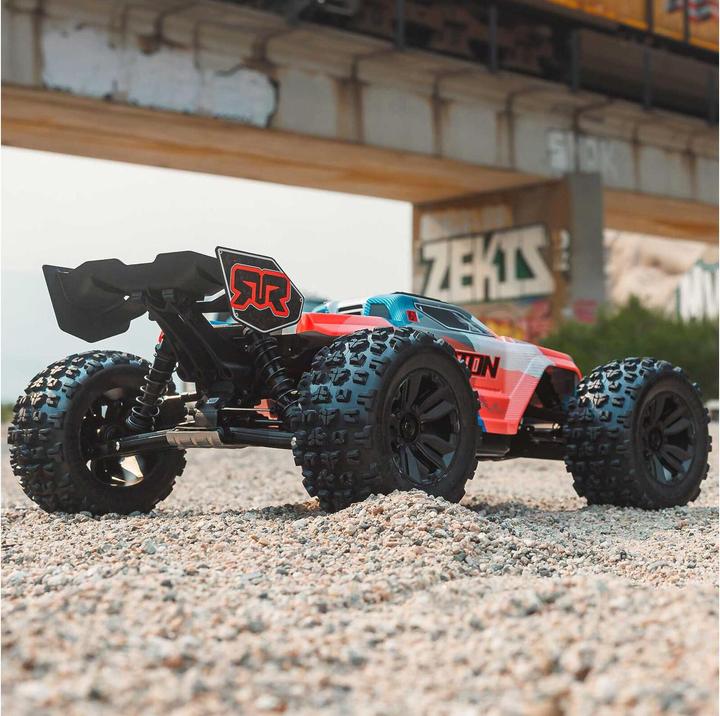 Image du produit Arrma KRATON 6S V6 4X4 BLX 1/8 Brushless Speed Monster Truck RTR, Blau/Orange (RTR Prêt à fonctionner)