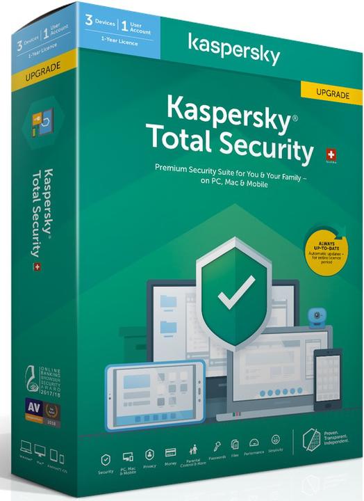 Kaspersky Total Security Update (3 Utilisateur, 12 mois)