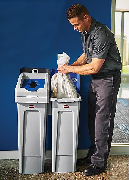 Produktbild Rubbermaid Wertstoff-Recycling-Station SLIM JIM® (87 l)