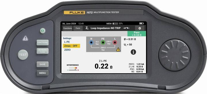 Produktbild Fluke Multifunktions-Installationstester 1672 IT/DK