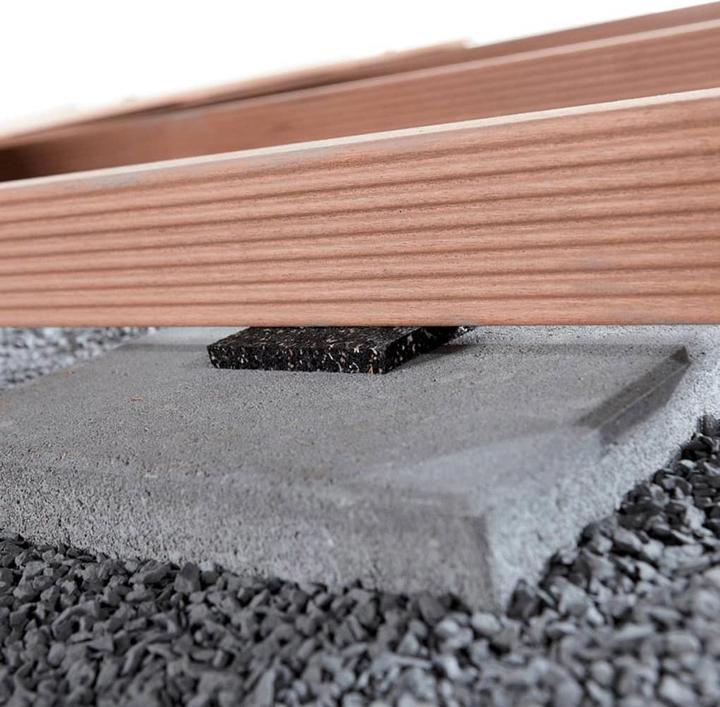 Image du produit wolfcraft 20 tampons d'appui construction de terrasses 90x10x90mm (20 x)