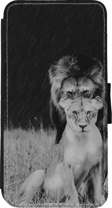 Actual product image PhoneLook Cover Wallet black Angry lions (Apple iPhone XR)