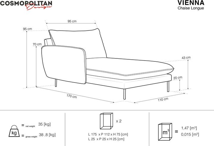 Produktbild Cosmopolitan Design Vienna (Recamiere)