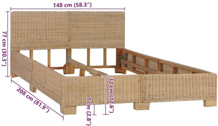 Actual product image vidaXL Bedstead (160 x 200 cm)