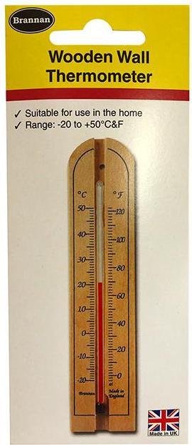 Image du produit Brannan Thermomètre mural en bois 150mm