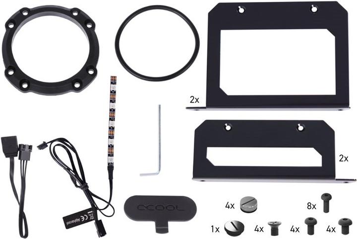 Actual product image Alphacool Rise Flat Reservoir D5 expansion tank