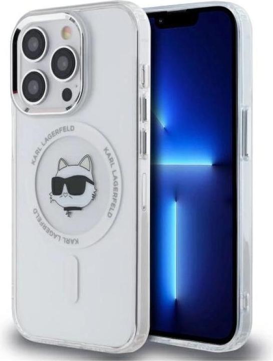 Karl Lagerfeld KLHMP13LHLSCHH iPhone 13 Pro 6.1" biały/white hardcase IML Metal Choupette Head MagS (Apple iPhone 13 Pro)