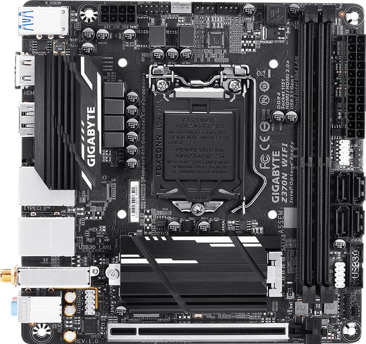 Actual product image Gigabyte Z370n-Wifi (LGA 1151, Intel Z370, Mini-ITX)