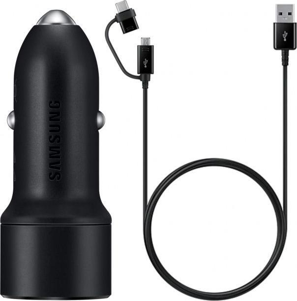 Actual product image Samsung Dual car quick charger 2x 15W incl. 2-in-1 data cable