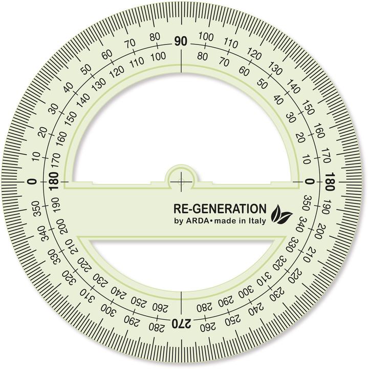 Arda Circular ruler 360° 12cm (12 cm, Plastic)