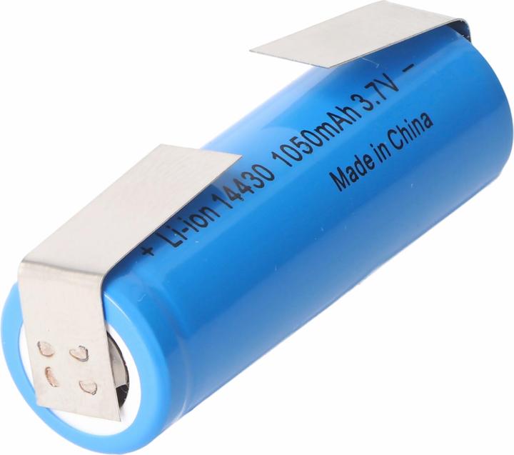 Image du produit AccuCell Batterie 14430 avec cosses à souder en forme de U sans électronique de protection (1 pcs, 1050 mAh, Batterie)