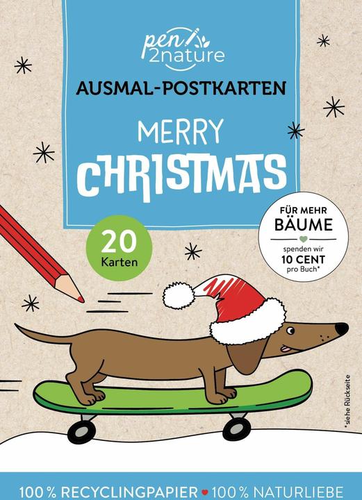 Produktbild Merry Christmas! 20 Ausmal-Postkarten (20 Stk.)