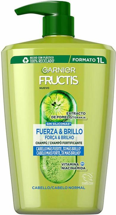 Actual product image Garnier Fructis Strength & Shine Shampoo 1000ml (1000 ml, Liquid shampoo)