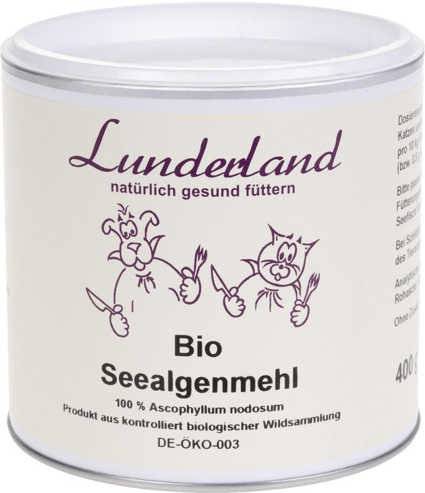 Lunderland Integratore alimentare per cani con farina di alghe biologiche, 400 g (Adulto, 1 pz., 400 g)