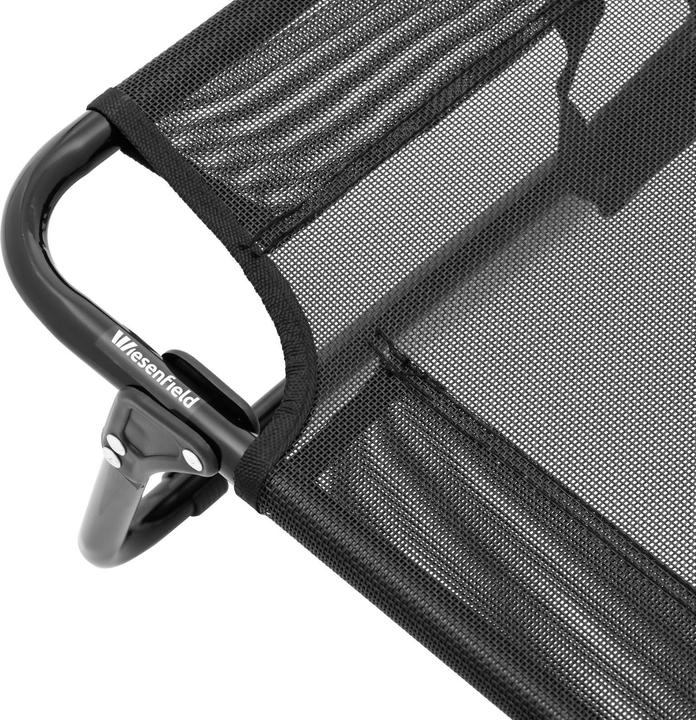Produktbild Wiesenfield Katzen- & Hundeliege Tierliege Outdoor 120 x 80 x 23 cm Stahl, Teslin schwarz (Hund, Katze)