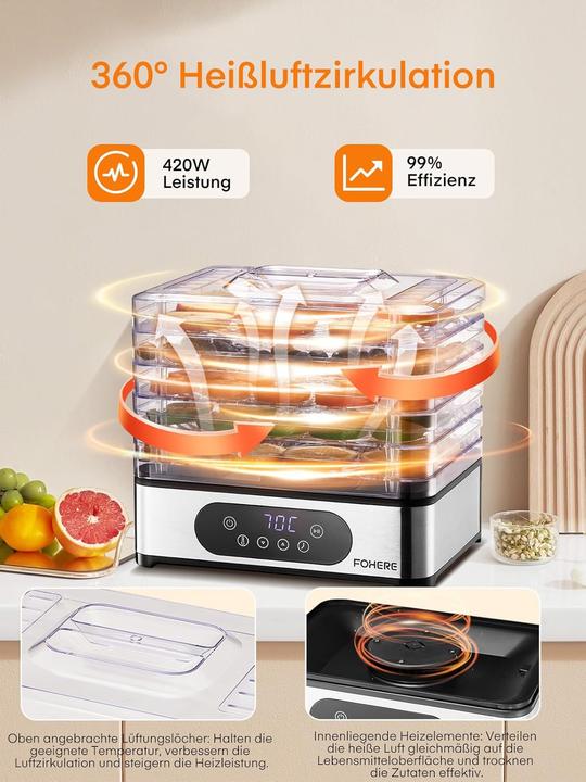 Produktbild Fohere Dörrautomat mit 5 Tabletts