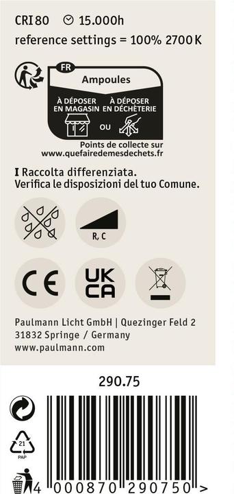 Produktbild Paulmann Kerze (E14, 5.90 W, 806 lm, 1 x, D)