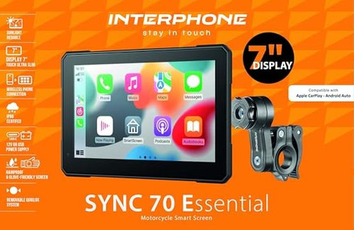Produktbild Interphone SYNC70 ESSENTIAL SMART DISPLAY-Anzeige (CAR PLAY / ANDROID AUTO) (7")