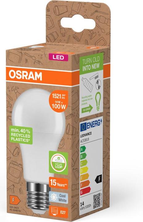 Produktbild Osram LED Pcr Lamps With Classic A (E27, 14 W, 1521 lm, 6 x, F)