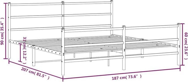 Image du produit vidaXL Bettgestell (180 x 200 cm)