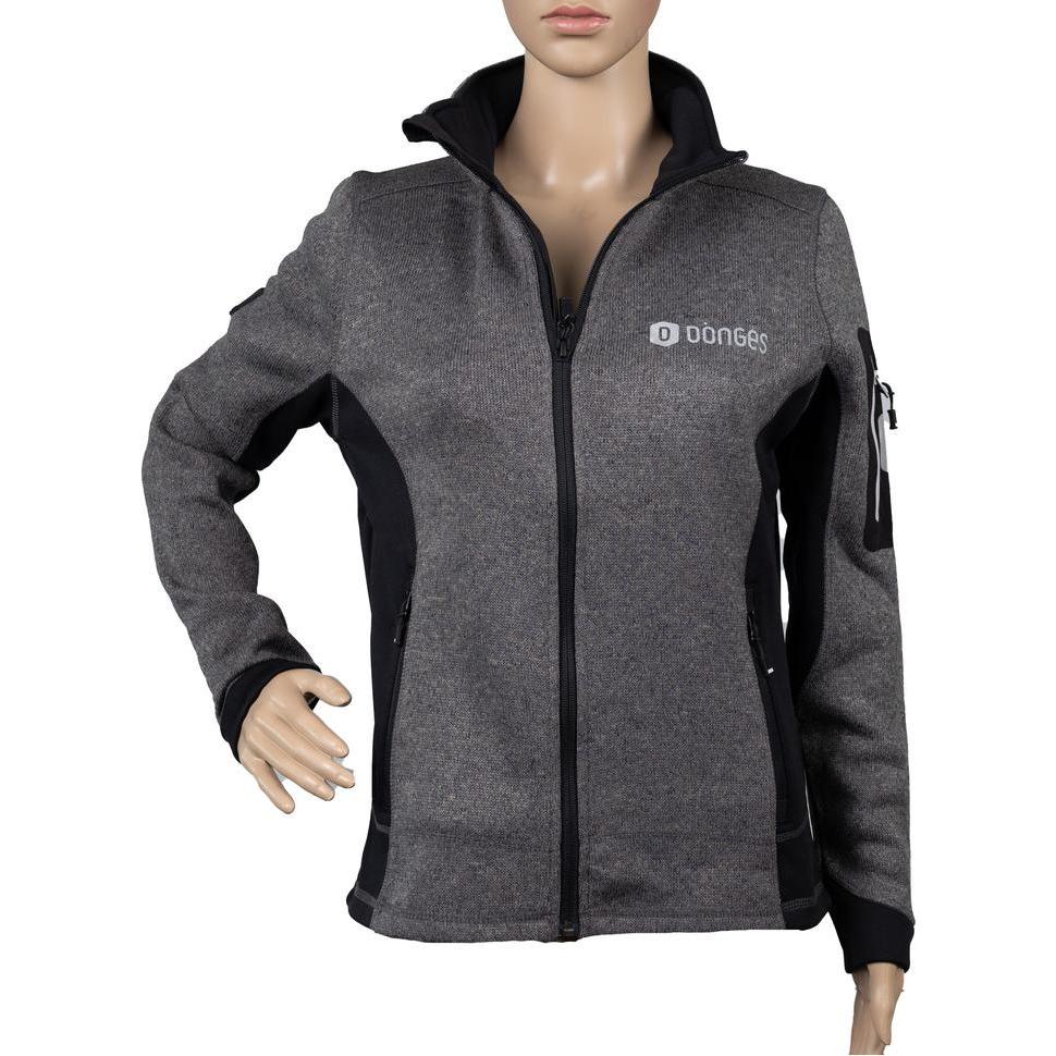 Dönges, Herren, Jacke, Strickfleecejacke "Marieke" anthrazit, GR.M, 3 x Logo (M), Grau, M