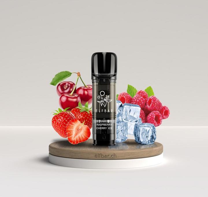 Produktbild Elfbar ELFA PRO 2x Pods Strawberry Sraspberry Cherry Ice (Erdbeere, Himbeere, Kirsche)
