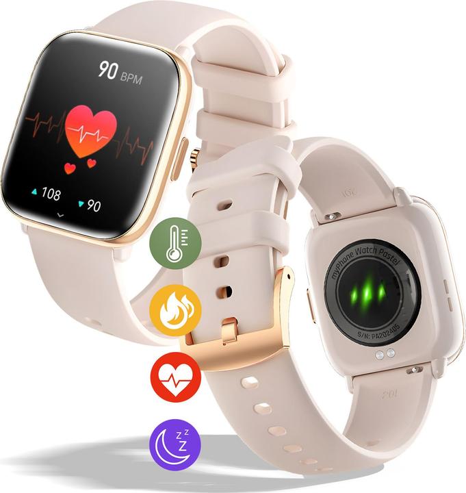 Actual product image Myphone Watch Pastel Pink - Smartwatch (40 mm)