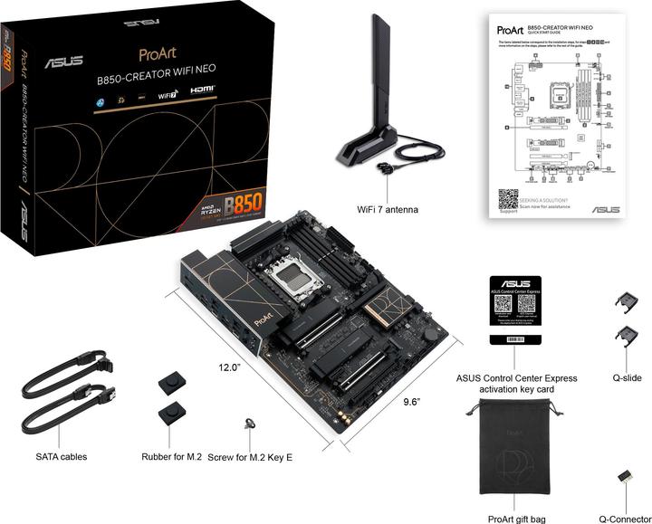 Productafbeelding ASUS AM5 PROART B850-CREATOR WIFI NEO (AM5, AMD B850, ATX)