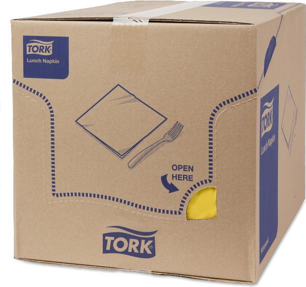 Actual product image Tork 477862 Papierserviette Gelb 150 Stück(e) (150 pcs., 33 x 33 cm)
