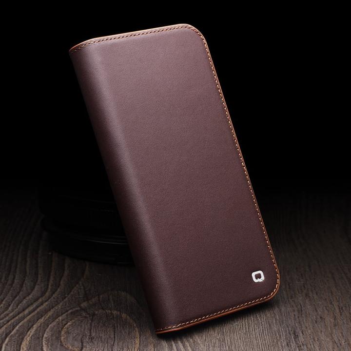Immagine prodotto QiAlino Fourre Flip cuir véritable foncé mat (Apple iPhone 16)