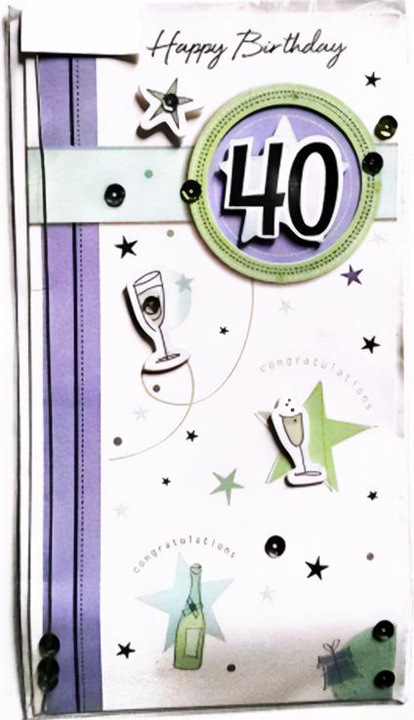 Immagine prodotto Generic Congratulations Stelle 40° Biglietto di Compleanno (40 pz.)