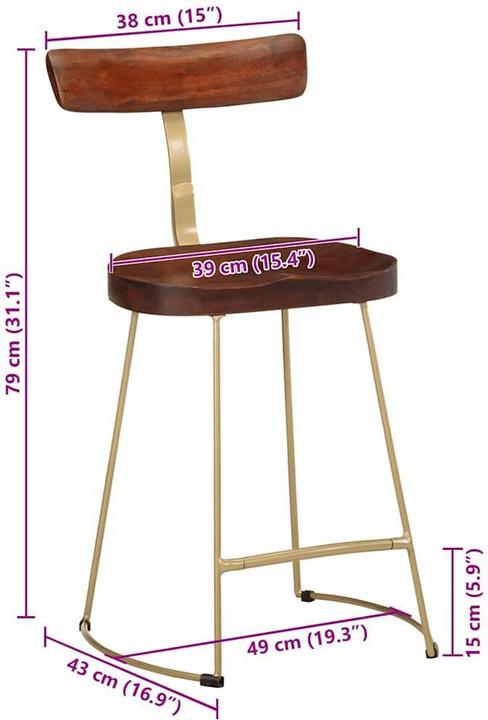 Produktbild vidaXL Barhocker