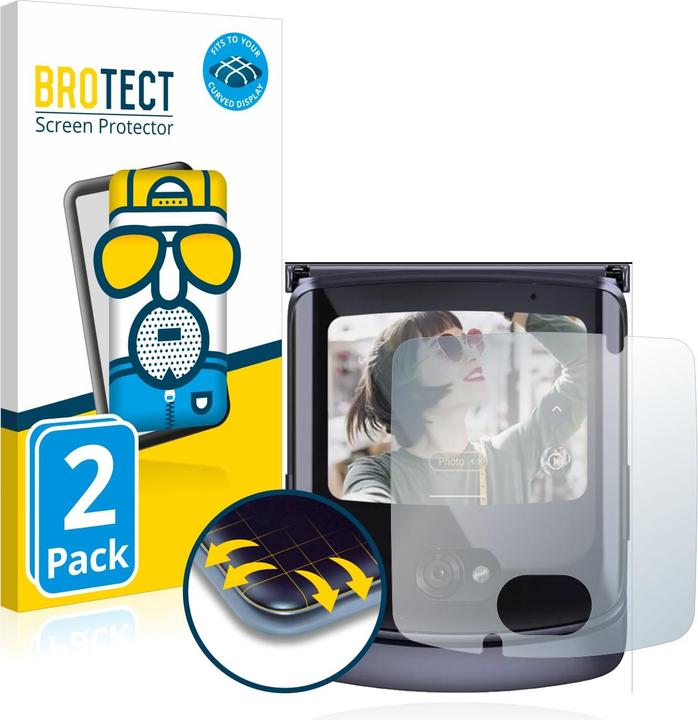 Produktbild BROTECT Full-Cover Displayschutz Matt (2 Stück, Motorola Razr (2020))