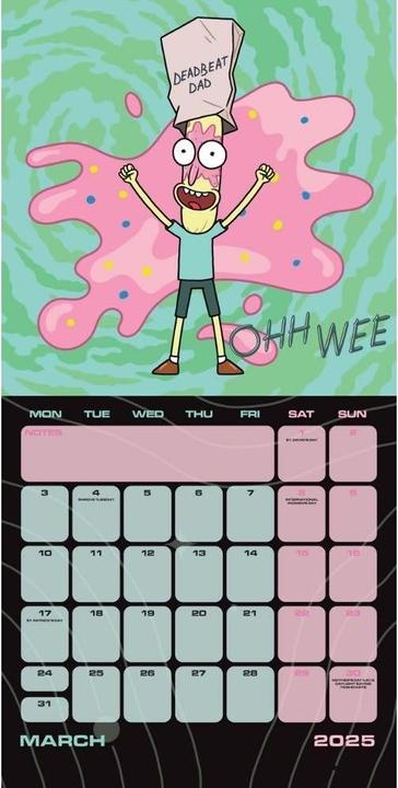 Produktbild Rick And Morty Wandkalender 2025 Quadratisch (30 x 30 cm, Deutsch)