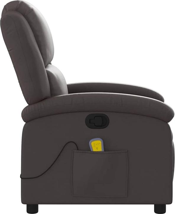 Produktbild vidaXL Massagesessel Dunkelbraun Echtleder,Farbe