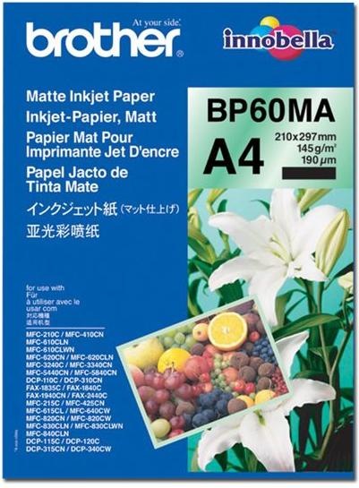 Brother BP 60MA Matte Inkjet Paper (145 g/m², 25 x, A4)