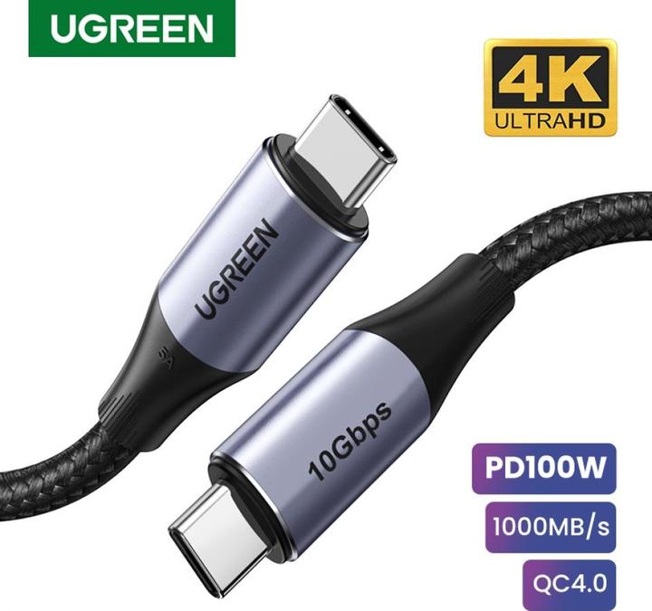 Produktbild Ugreen USB C – USB C (1 m, USB 3.2 Gen 2, 100 W)
