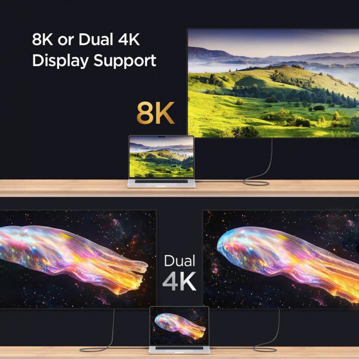 Produktbild Spigen Kabel EB24015CC Essential USB-C 240W 1.5m czarny (1.50 m, USB 4.0, 240 W)