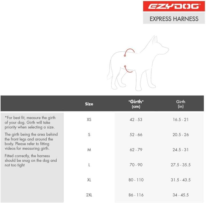 Actual product image EzyDog Express Harness (M, Dog)