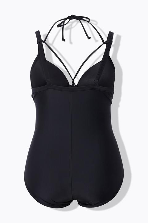Actual product image Ulla Popken Crisscross Strap Front Lined Underwire Swimsuit (44)