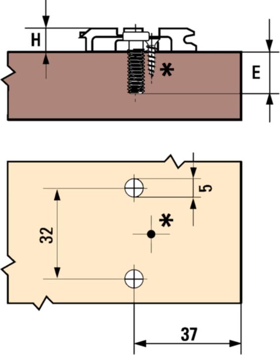 Produktbild Blum Kreuzmontageplatten CLIP Eckmontage