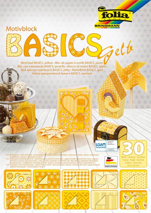 Produktbild Folia Motivblock Basics (270 g/m², 30 x)