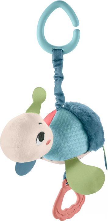 Actual product image Fisher-Price Planet Friends Fleet Turtle Pram Toy with Sensory Details for Newborns