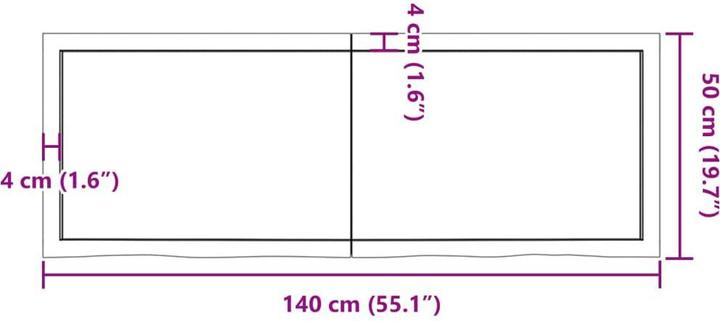 Actual product image vidaXL Tischplatte (140 x 50 cm)