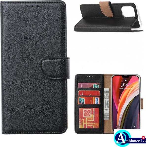 Produktbild Ambiance1 Hülle iPhone 14 Plus - Book Case Style schwarz (Apple iPhone 14 Plus)