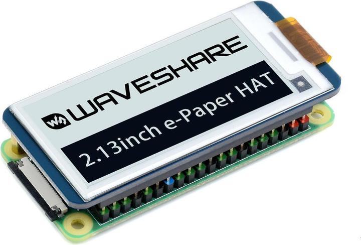 Actual product image WaveShare 250x122 2.13inch Black White E-Ink Display Raspberry Pi HAT