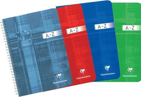 Produktbild Clairefontaine Spiralheft mit Register A -Z (A5, Kariert, Weicher Einband)